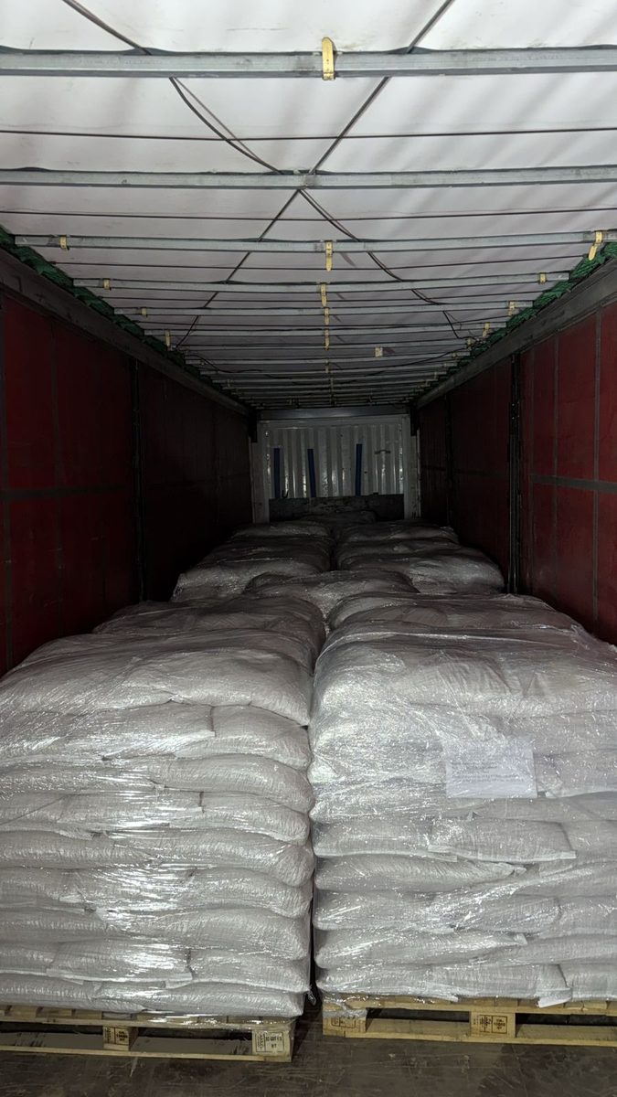 Bags inside trailer